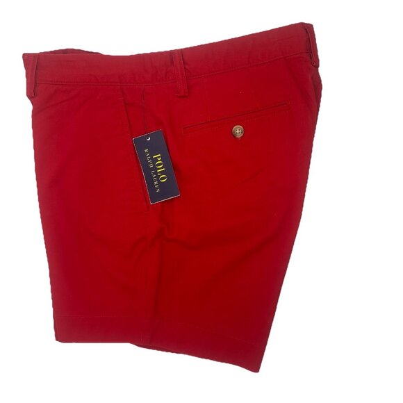 Polo Ralph Lauren Mens Size 33 Red Classic Fit 6" Stretch Chino Shorts - Picture 2 of 10